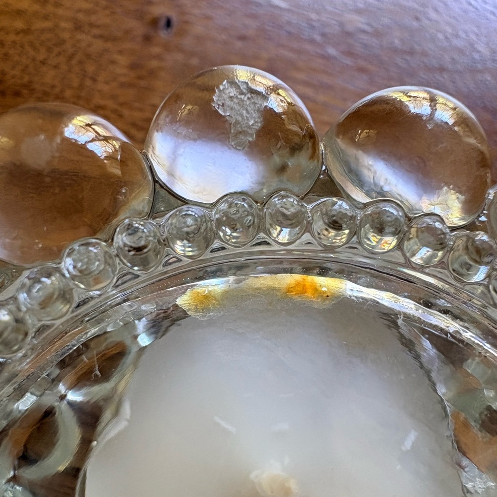 Vintage Clear Glass Candle Holder or trinket box - Picture 13 of 15